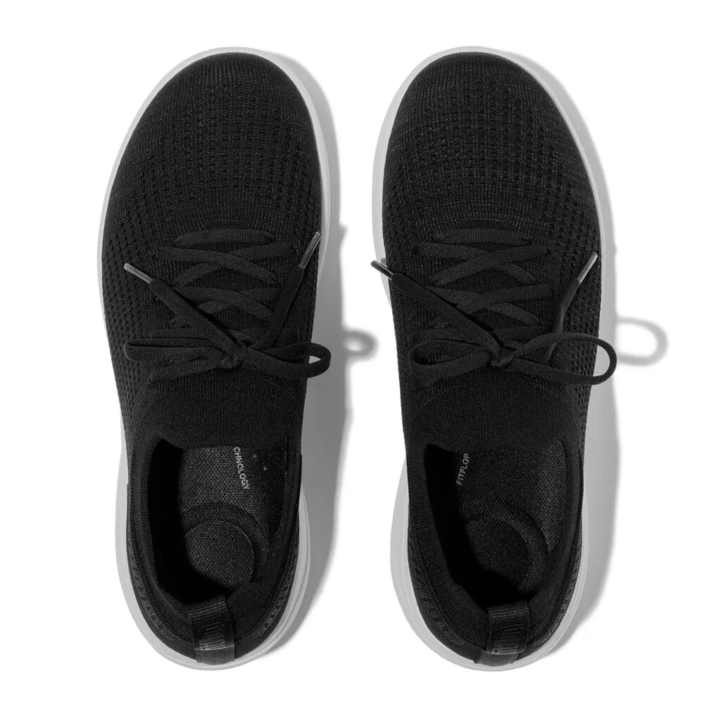 FITFLOP SUPER-Q KNIT SLIP-ON LACED SNEAKERS (WOMEN)