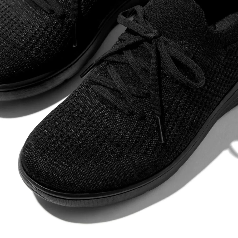 FITFLOP SUPER-Q KNIT SLIP-ON LACED SNEAKERS