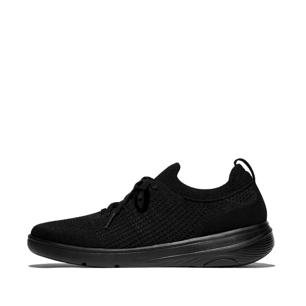 FITFLOP SUPER-Q KNIT SLIP-ON LACED SNEAKERS