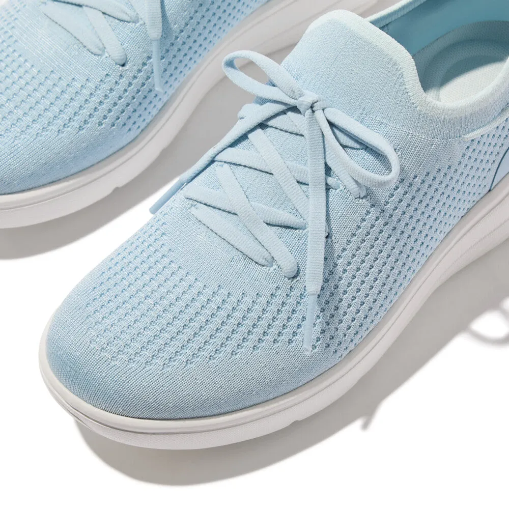 FITFLOP SUPER-Q KNIT SLIP-ON LACED SNEAKERS