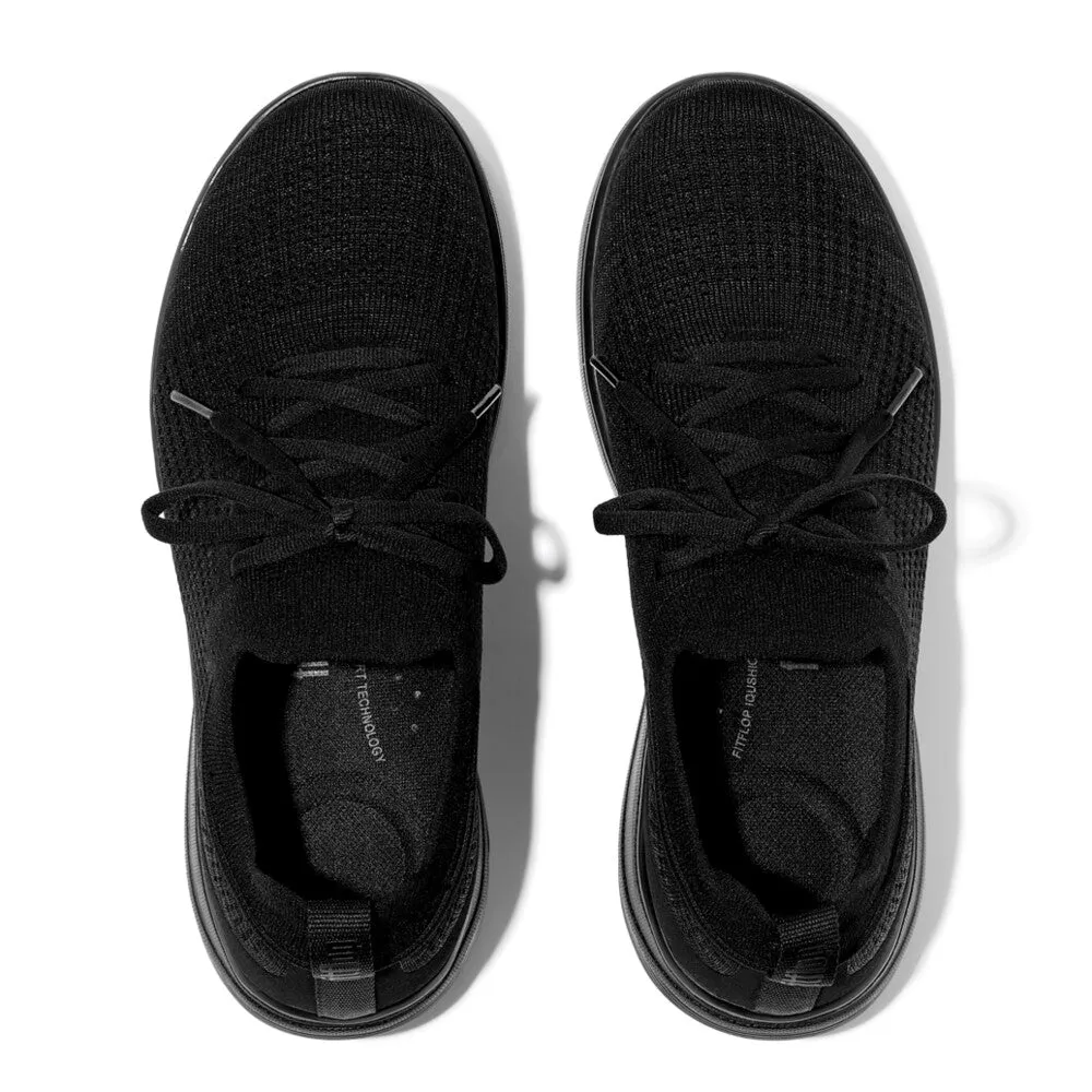 FITFLOP SUPER-Q KNIT SLIP-ON LACED SNEAKERS