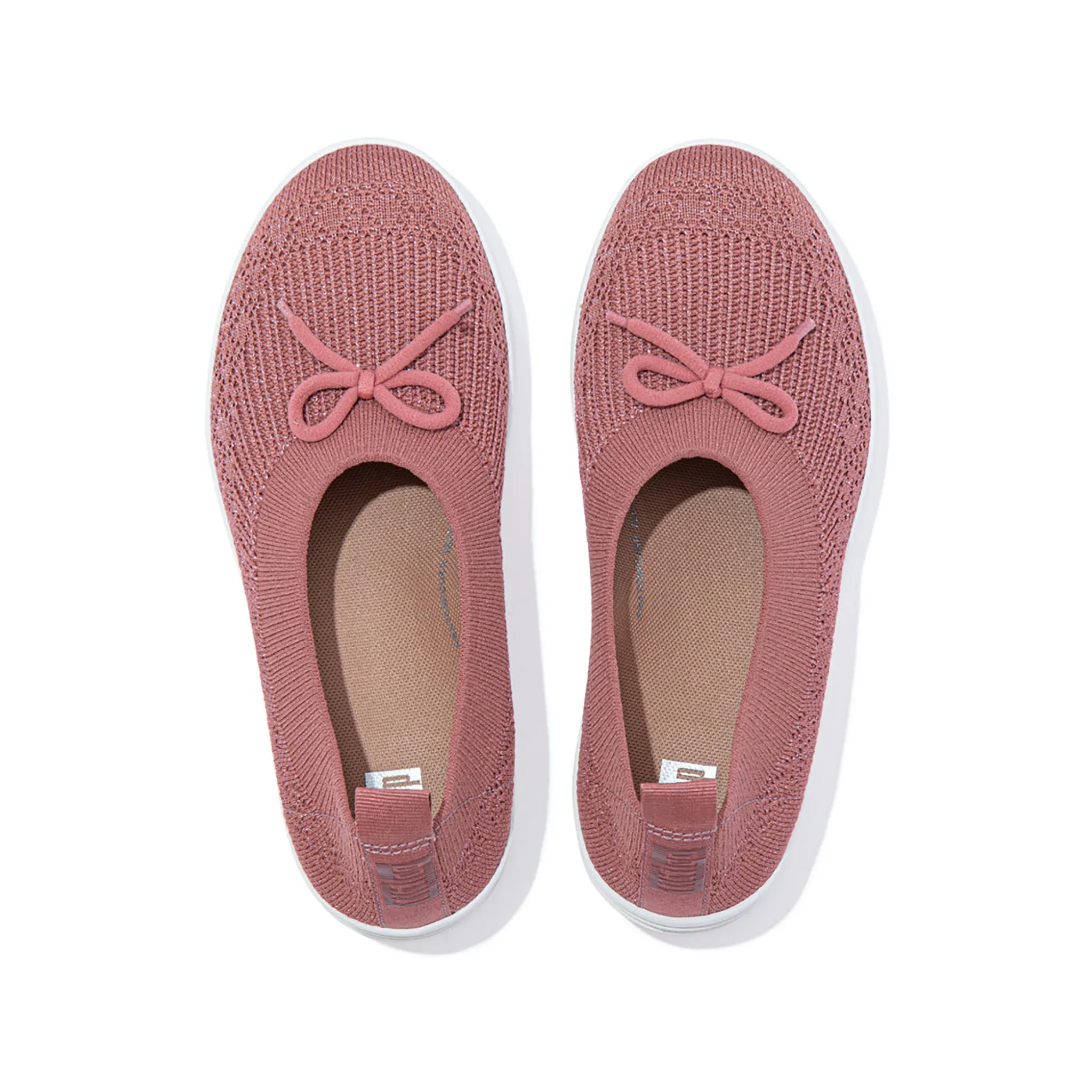 FITFLOP UBERKNIT SLIP-ON BALLERINA WITH BOW