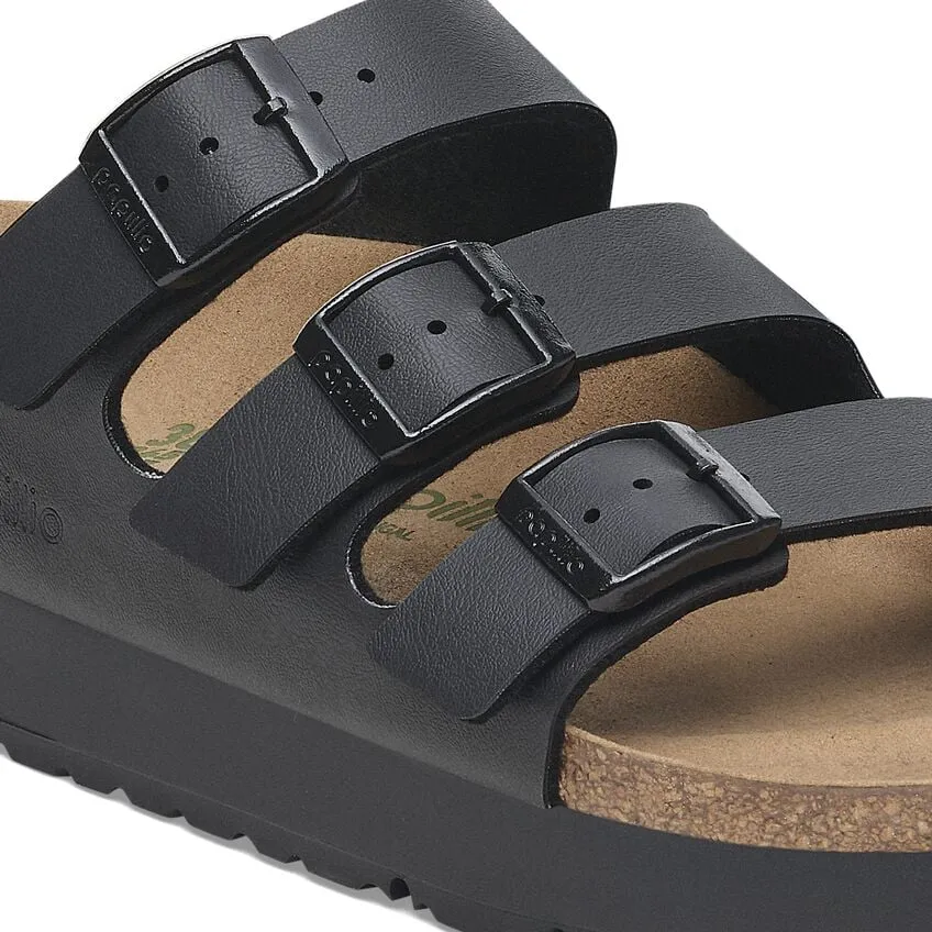 Florida III Platform Vegan - Black Birko-Flor||Florida III Platform vgane - Birko-flor noir