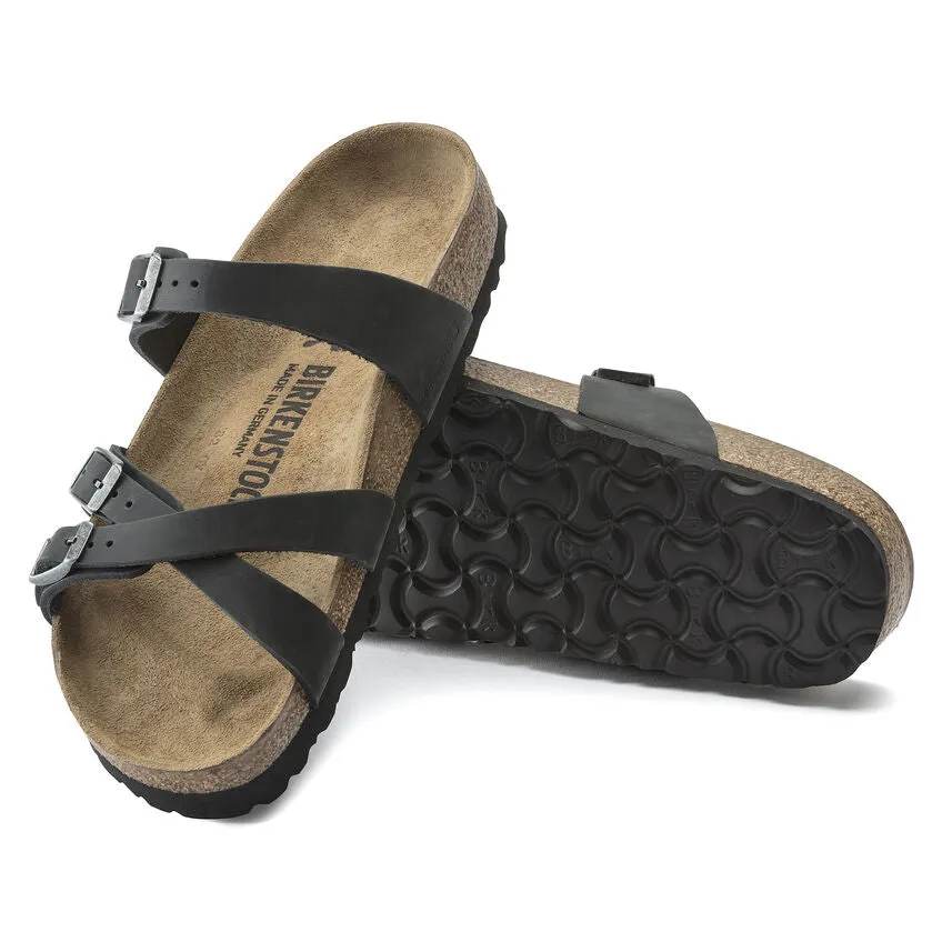 Franca - Black Oiled Leather||Franca - Cuir huil noir