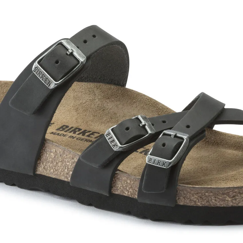 Franca - Black Oiled Leather||Franca - Cuir huil noir