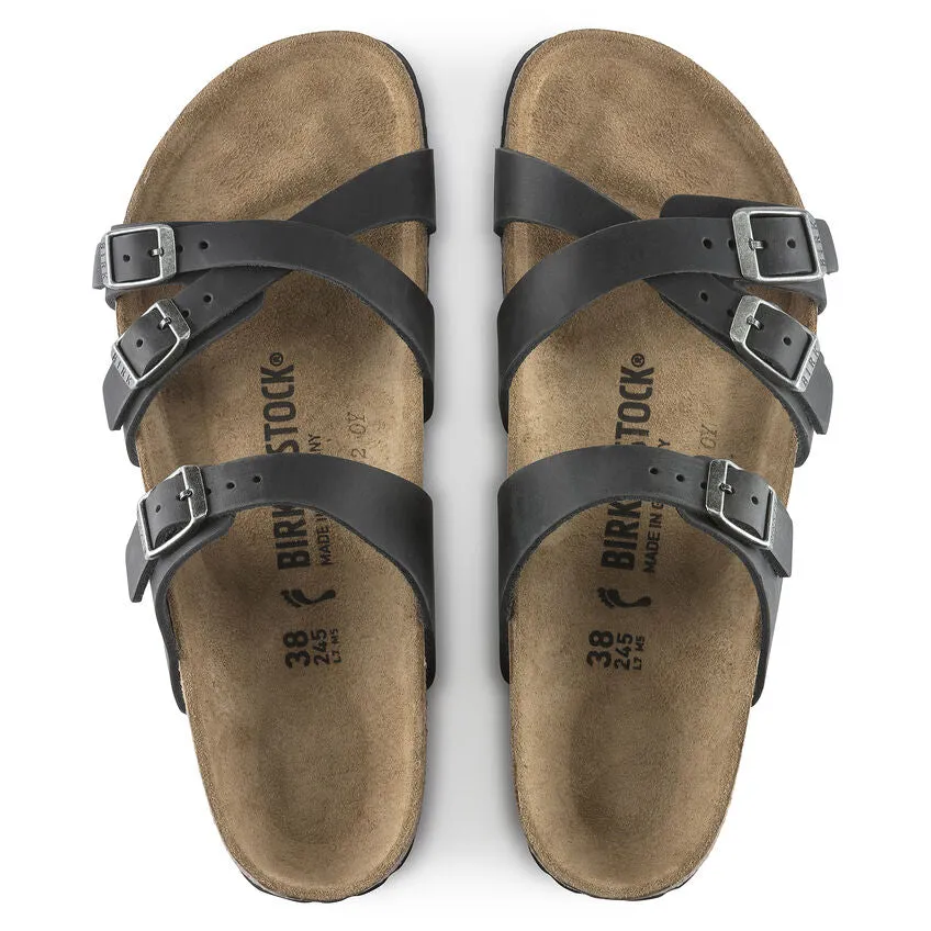 Franca - Black Oiled Leather||Franca - Cuir huil noir