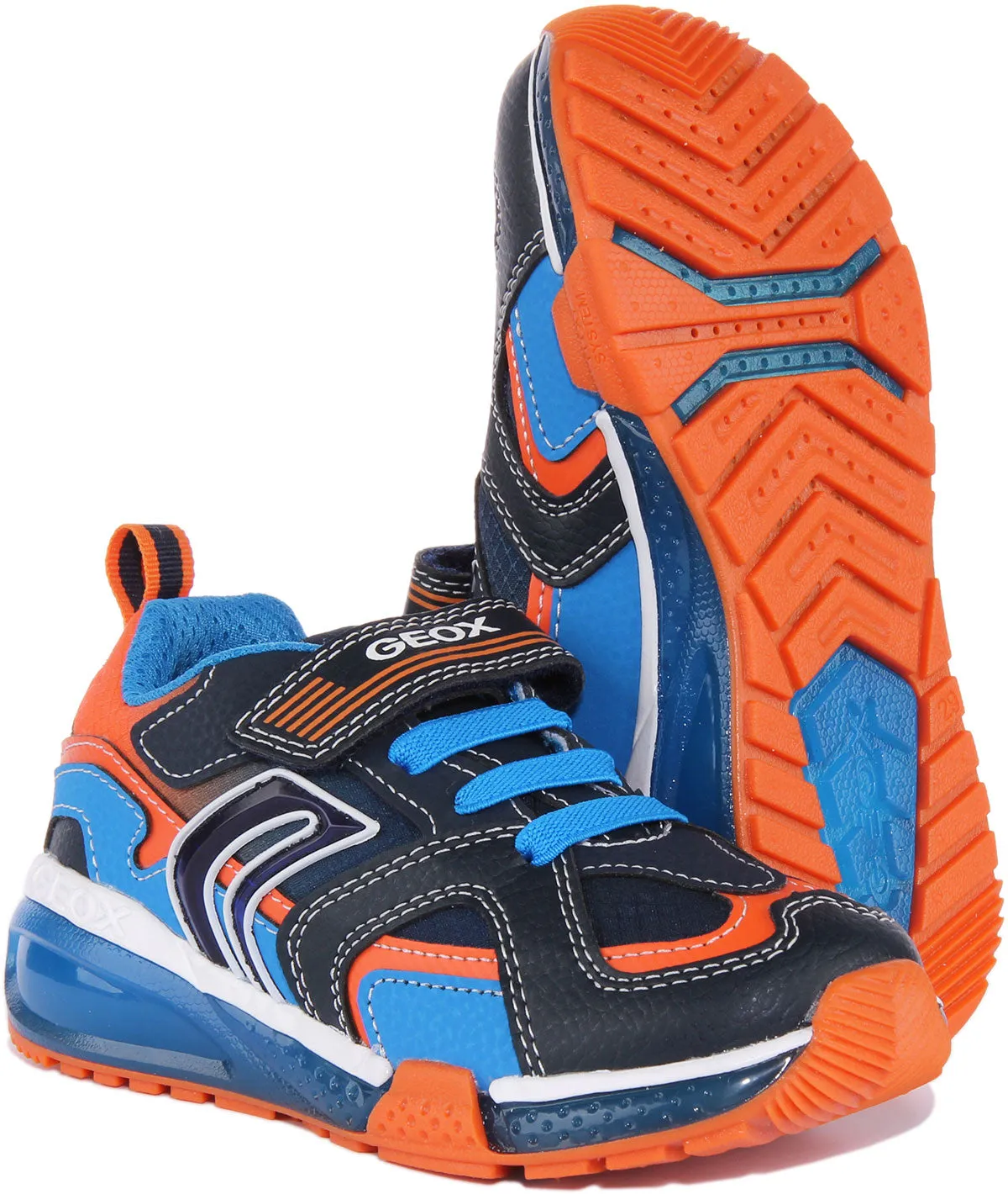 Geox J Bayonce In Navy Red For Kids
