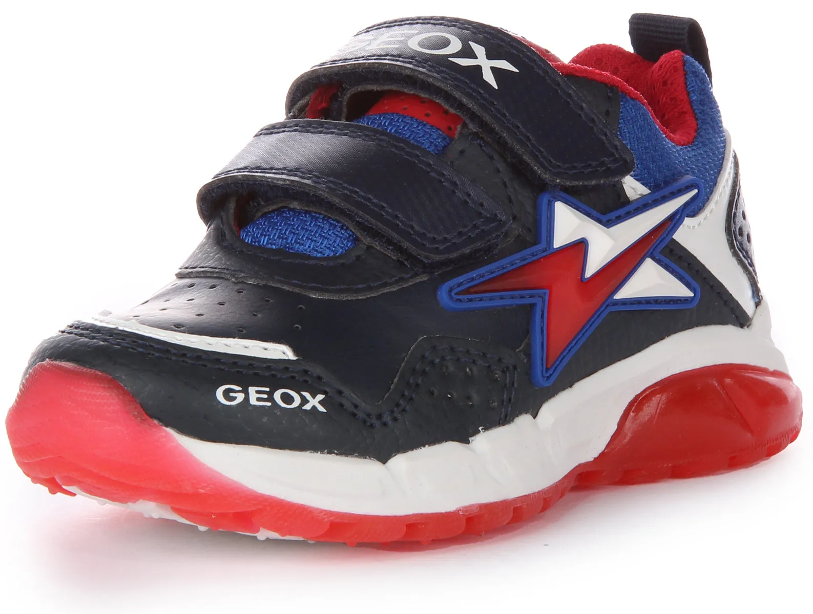 Geox J Spaziale In Navy Red For Kids
