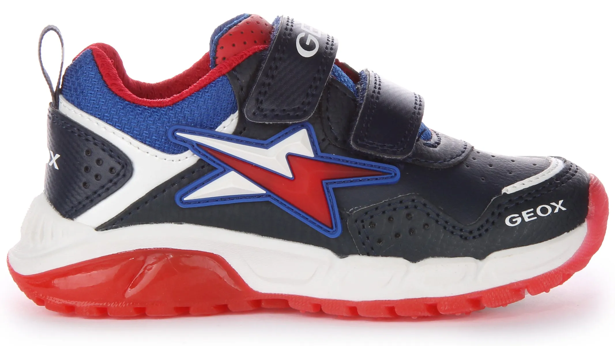 Geox J Spaziale In Navy Red For Kids