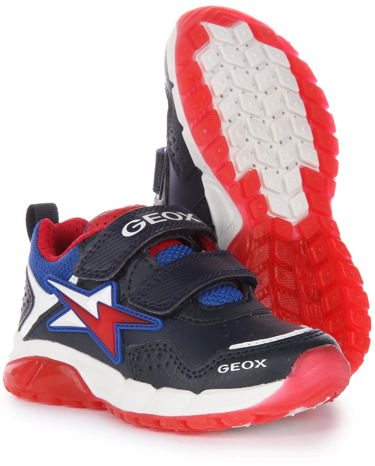 Geox J Spaziale In Navy Red For Kids