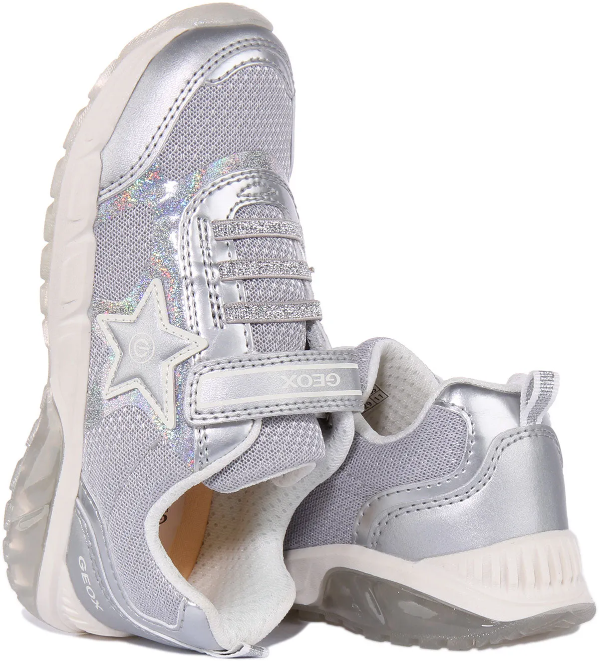 Geox J Spaziale In Silver For Kids