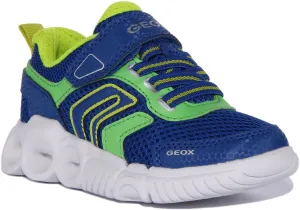 Geox J Wroom B. B In Blue Green For Infants