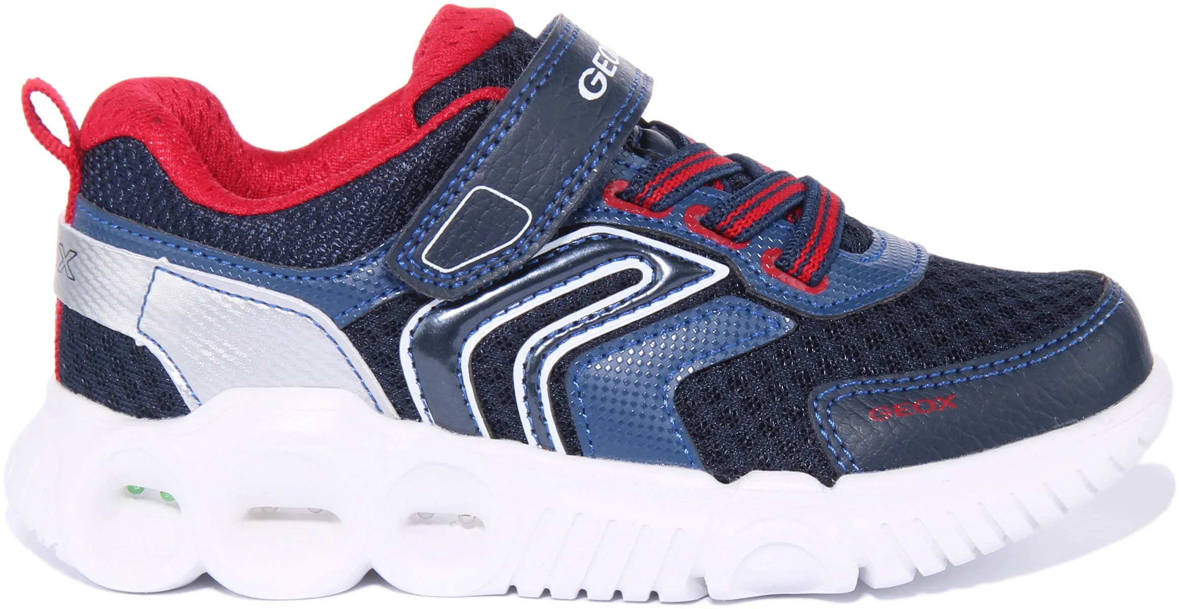 Geox J Wroom In Navy Red For Kids