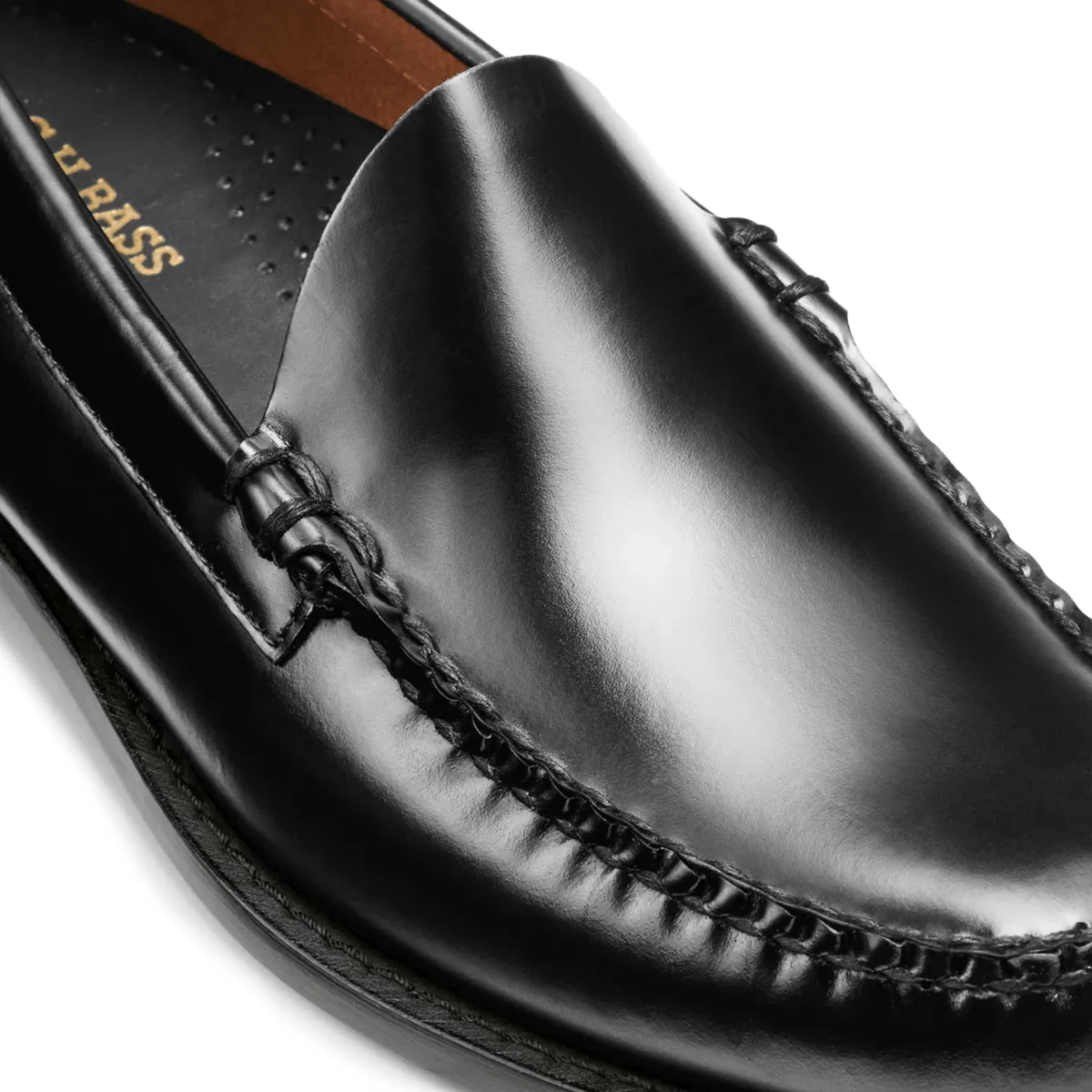 G.H. Bass Men's Larson Venetian WeeJuns Black Leather