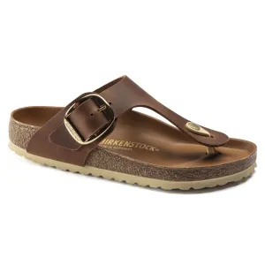 Gizeh Big Buckle - Cognac Oiled Leather||Gizeh grosses boucles - Cuir huil cognac