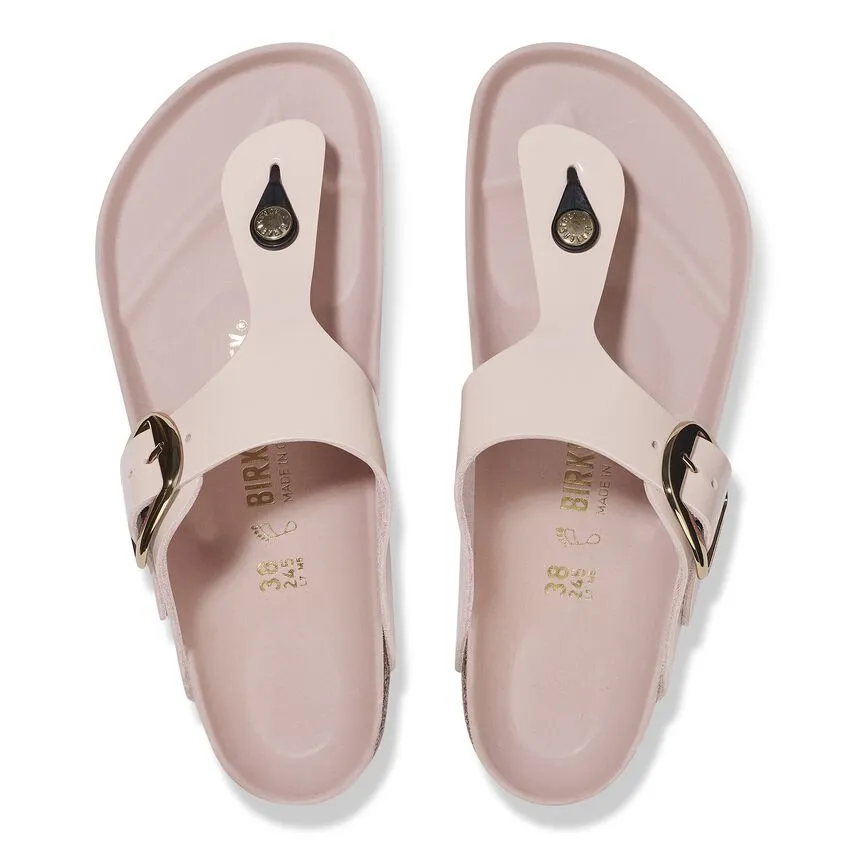 Gizeh Big Buckle - High Shine Light Rose Leather||Gizeh grosses boucles - Cuir trs brillant rose ple