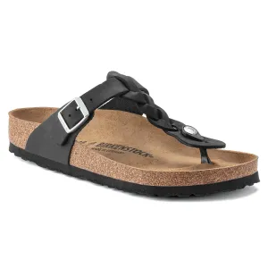 Gizeh Braided - Black Oiled Leather||Gizeh tresse -  Cuir huil noir