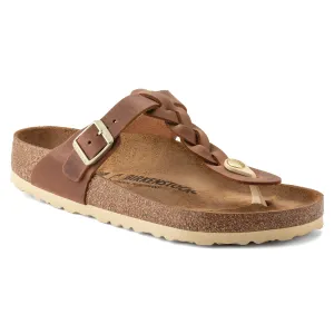 Gizeh Braided - Cognac Oiled Leather||Gizeh tresse -  Cuir huil cognac