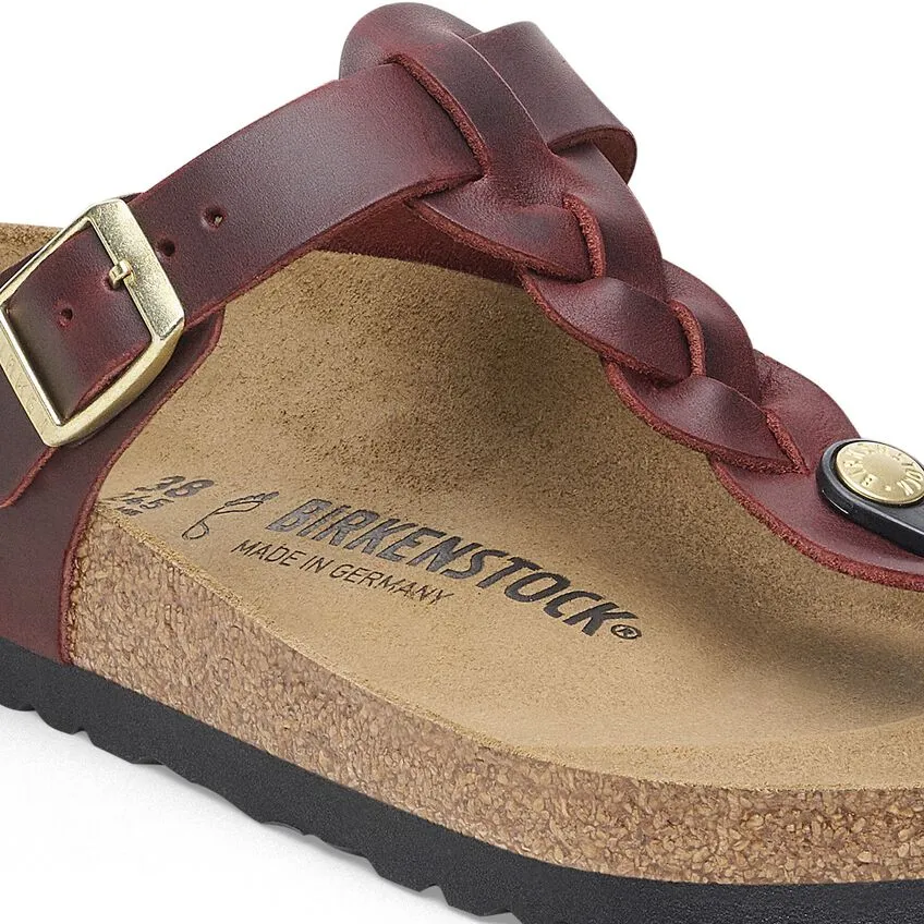 Gizeh Braided - Zinfandel Oiled Leather||Gizeh tresse -  Cuir huil zinfandel