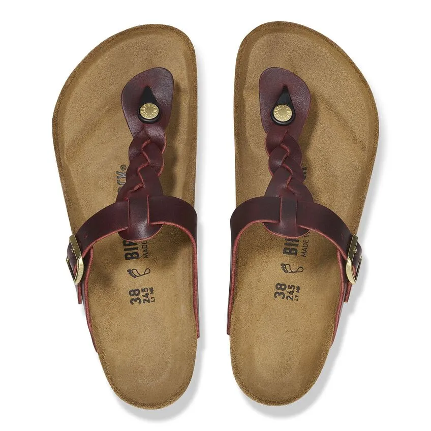 Gizeh Braided - Zinfandel Oiled Leather||Gizeh tresse -  Cuir huil zinfandel