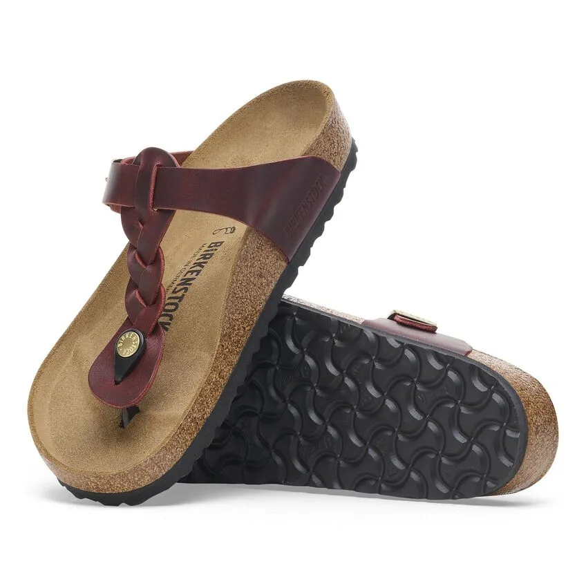 Gizeh Braided - Zinfandel Oiled Leather||Gizeh tresse -  Cuir huil zinfandel