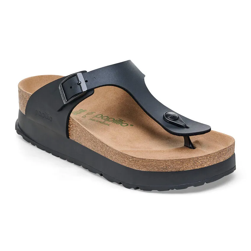 Gizeh Platform Vegan - Black Birko-Flor||Gizeh plateforme vgane - Birko-flor noir