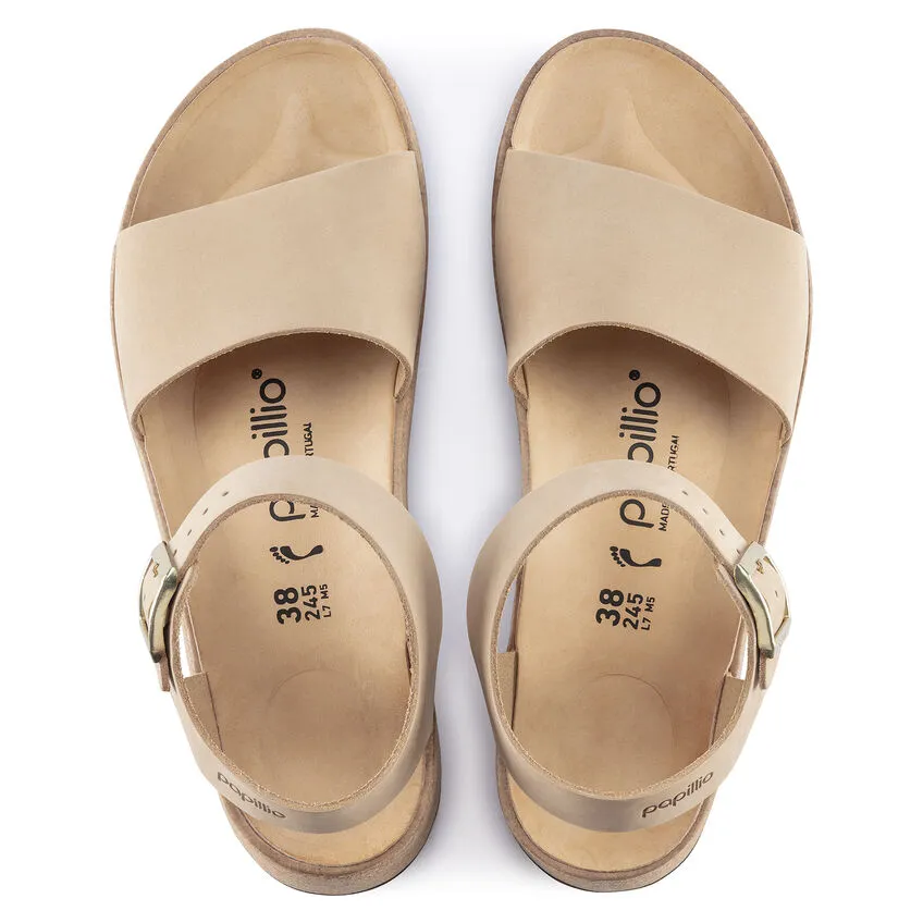 Glenda - Sandcastle Nubuck Leather||Glenda - Cuir nubuck chteau de sable