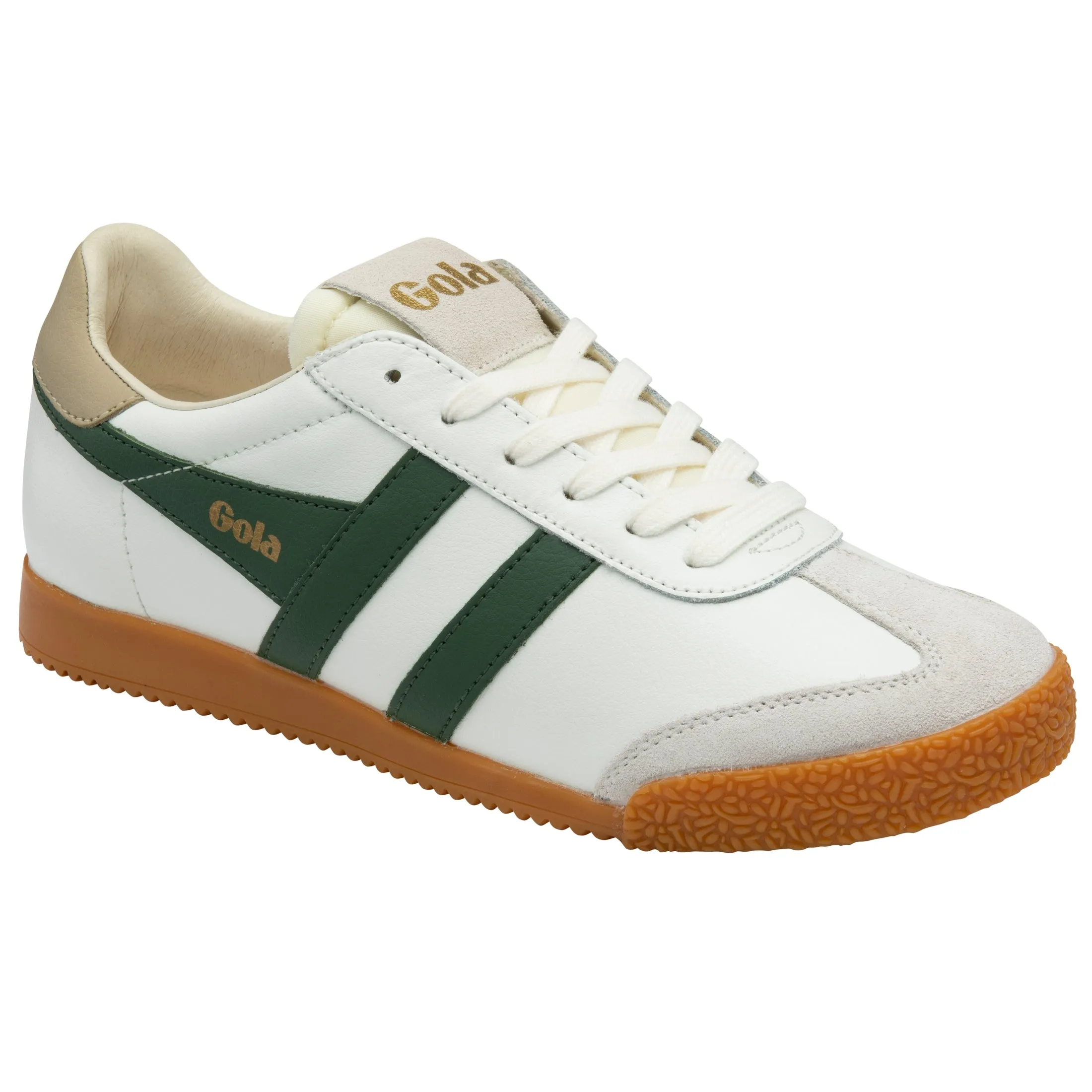 Gola Elan Leather White/Evergreen/Bone