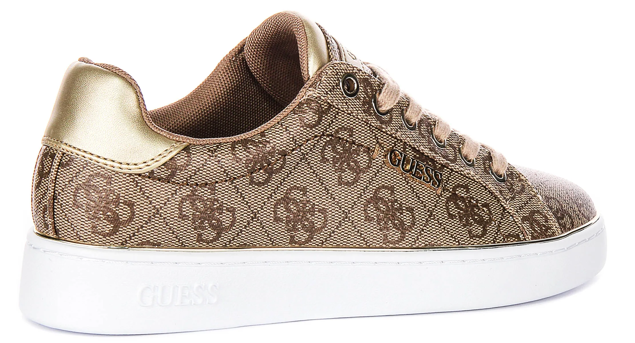 Guess Beckie In Beige 4G Print Sneaker For Women