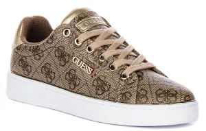 Guess Beckie In Beige 4G Print Sneaker For Women