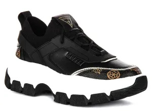 Guess Braydin Neoprene Sneakers In Black Brown For Women