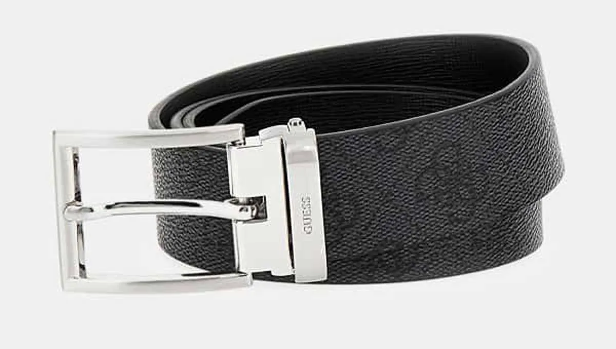 Guess Classic 4G Logo Belt In Black