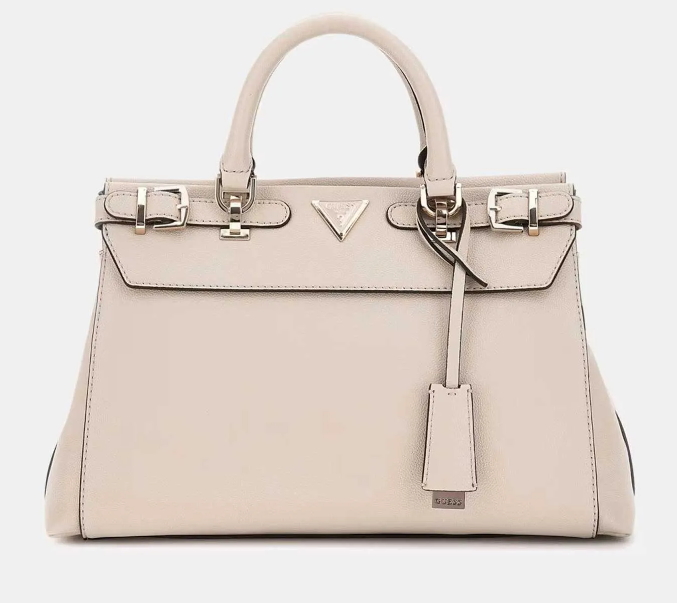 Guess Eco Ali Luxury Satchel Handbag In Almond For Women