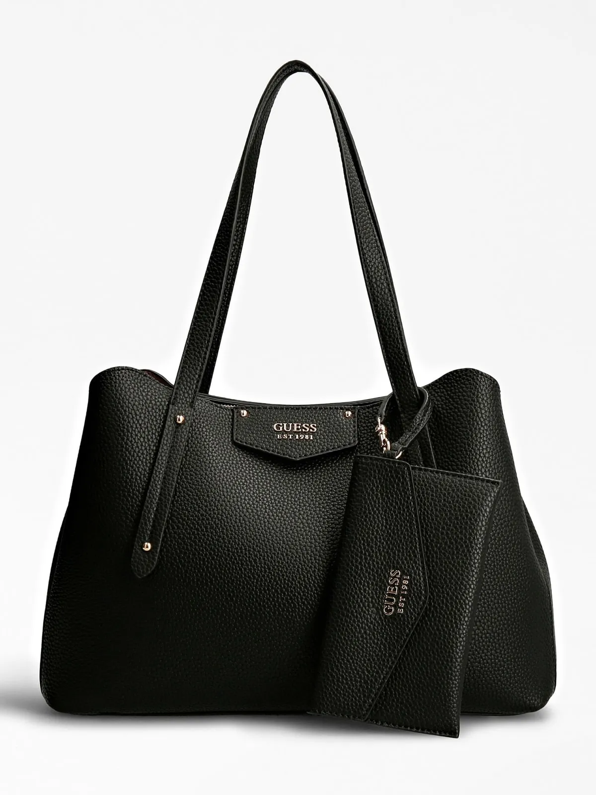 Guess Eco Brenton Girlfriend Satchel In Black For Women