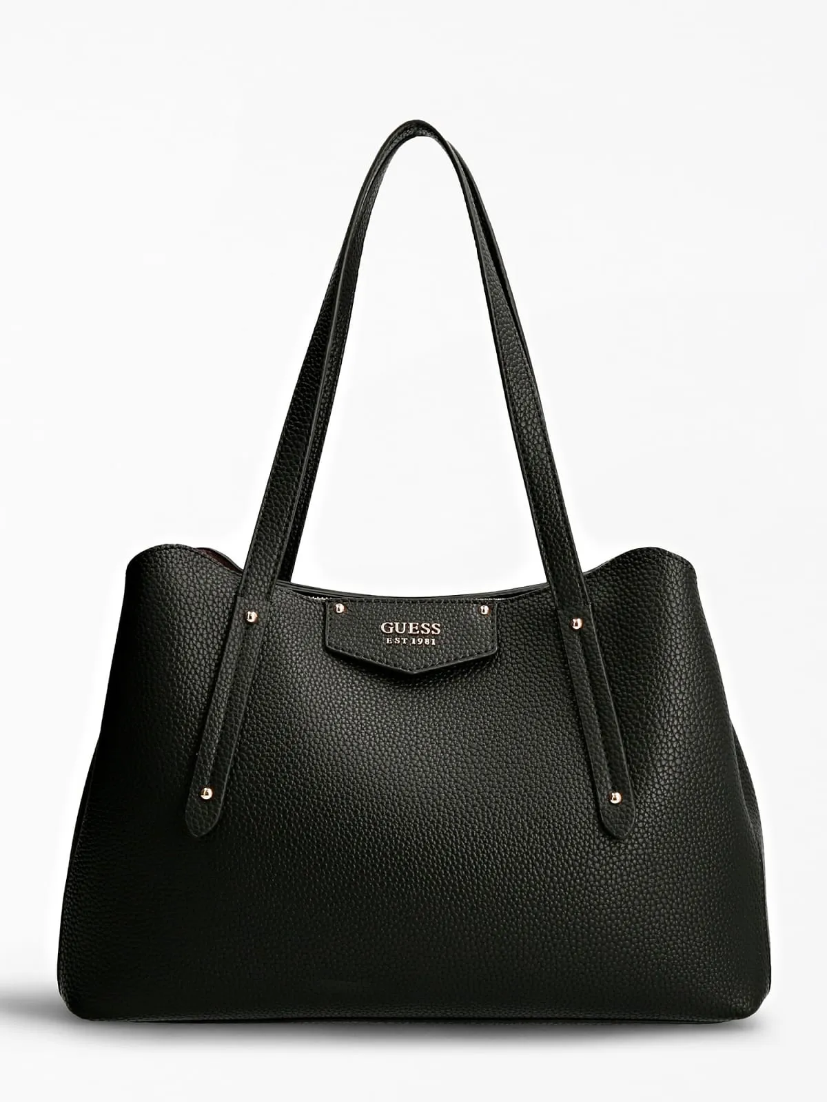 Guess Eco Brenton Girlfriend Satchel In Black For Women