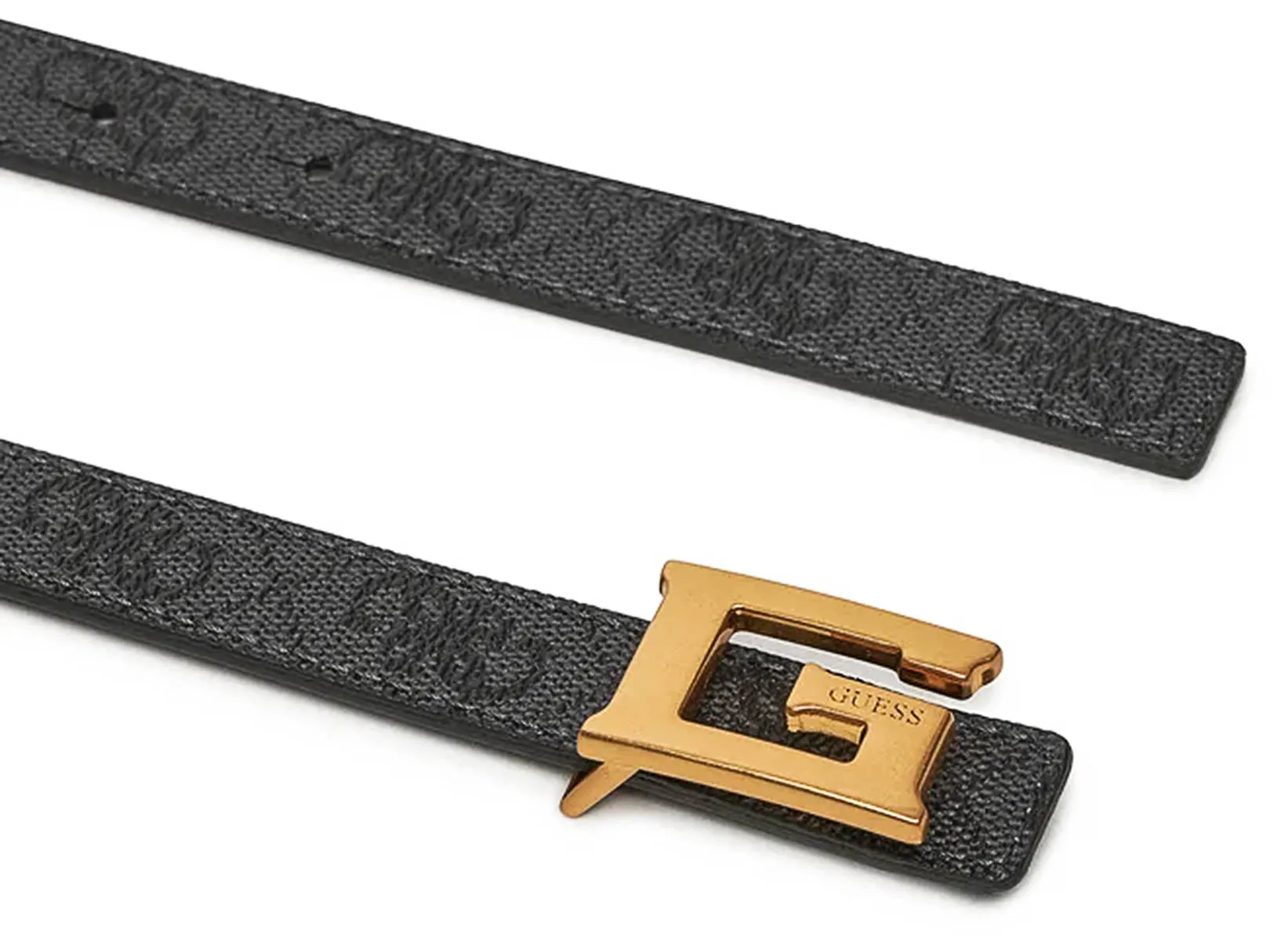 Guess Eco Erica 4G Logo Belt In Coal For Women