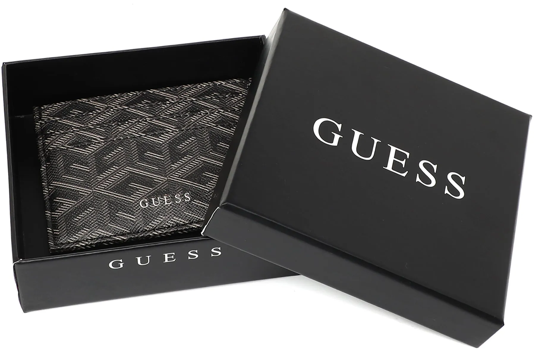 Guess Ederlo Card Holder In Grey For Men