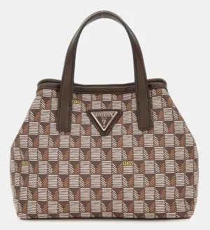 Guess G Wave Geometric Mini Tote In Brown For Women