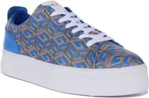 Guess Giaa G Cube Trainer In Blue For Women