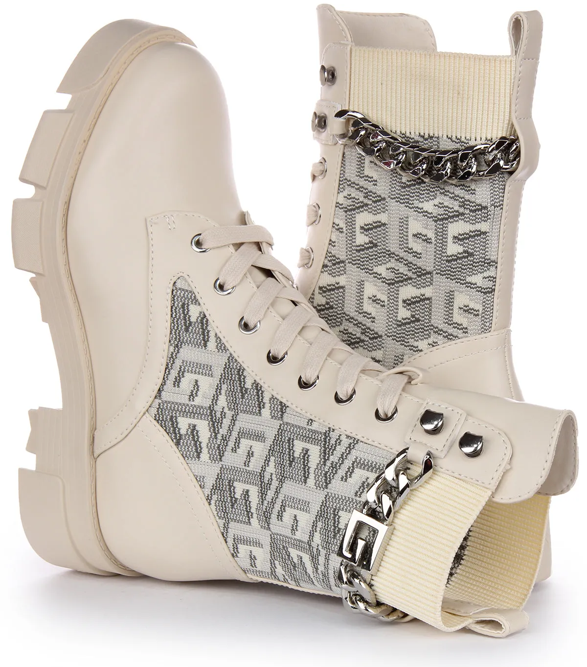 Guess Madira Boot In Cream For Women