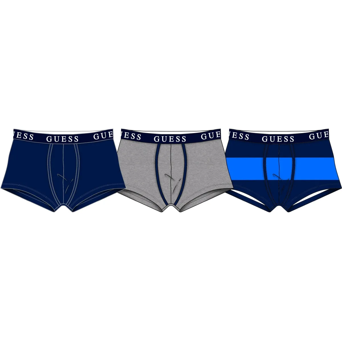Guess Men's 3 Pack Boxers In Black