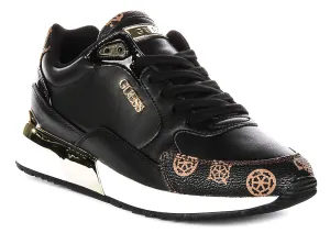 Guess Moxea Sneaker In Black Brown For Women