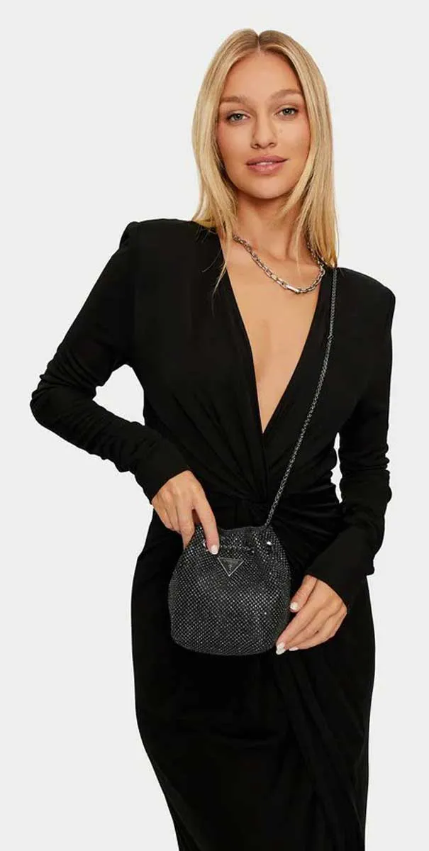 Guess Rhinestone crossbody In Black For Women