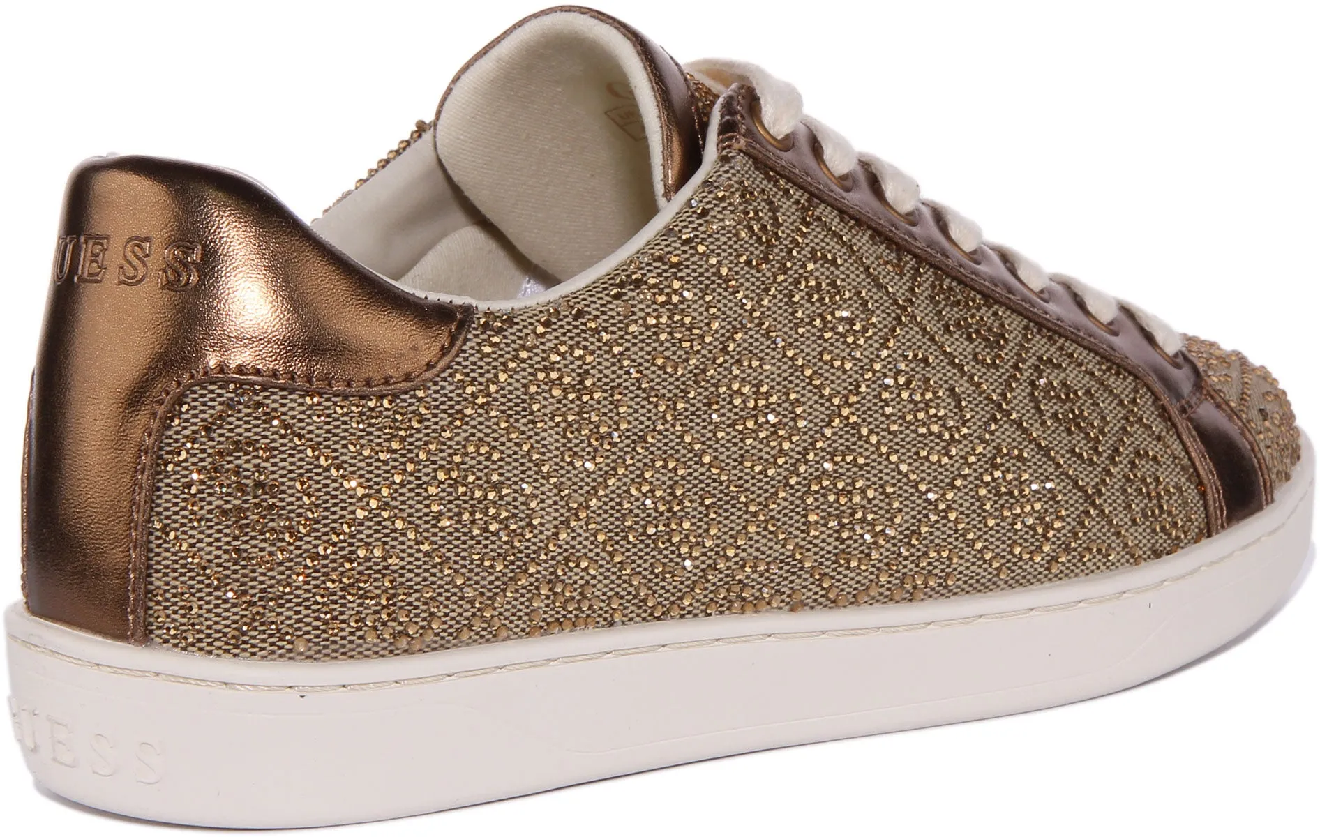 Guess Rosalia In Beige 4G Rhinestone For Women