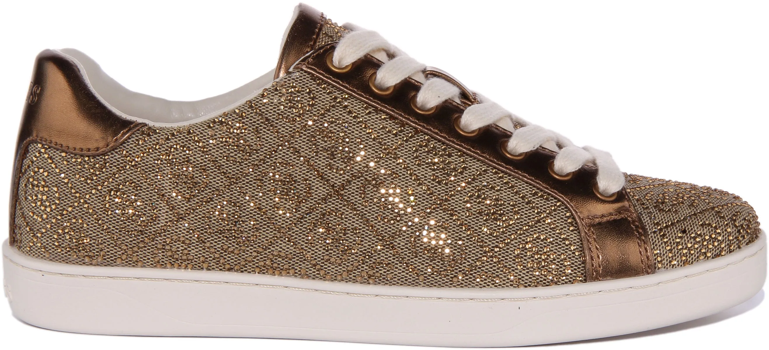 Guess Rosalia In Beige 4G Rhinestone For Women