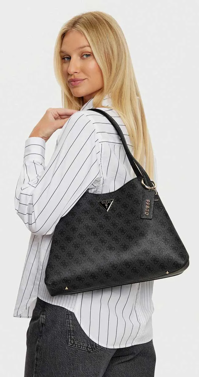 Guess Sora Girlfriend Carryall Tote Bag In Coal For Women