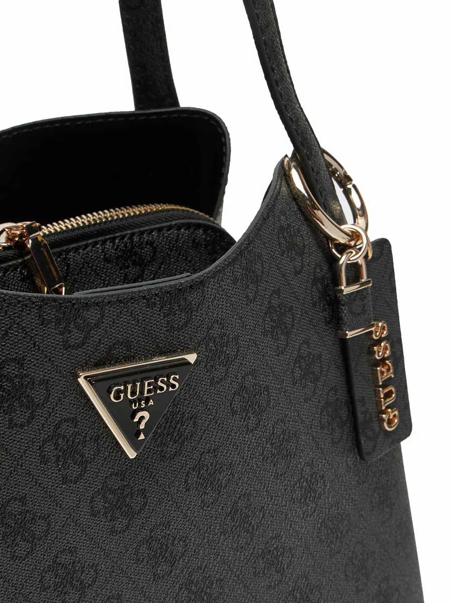 Guess Sora Girlfriend Carryall Tote Bag In Coal For Women