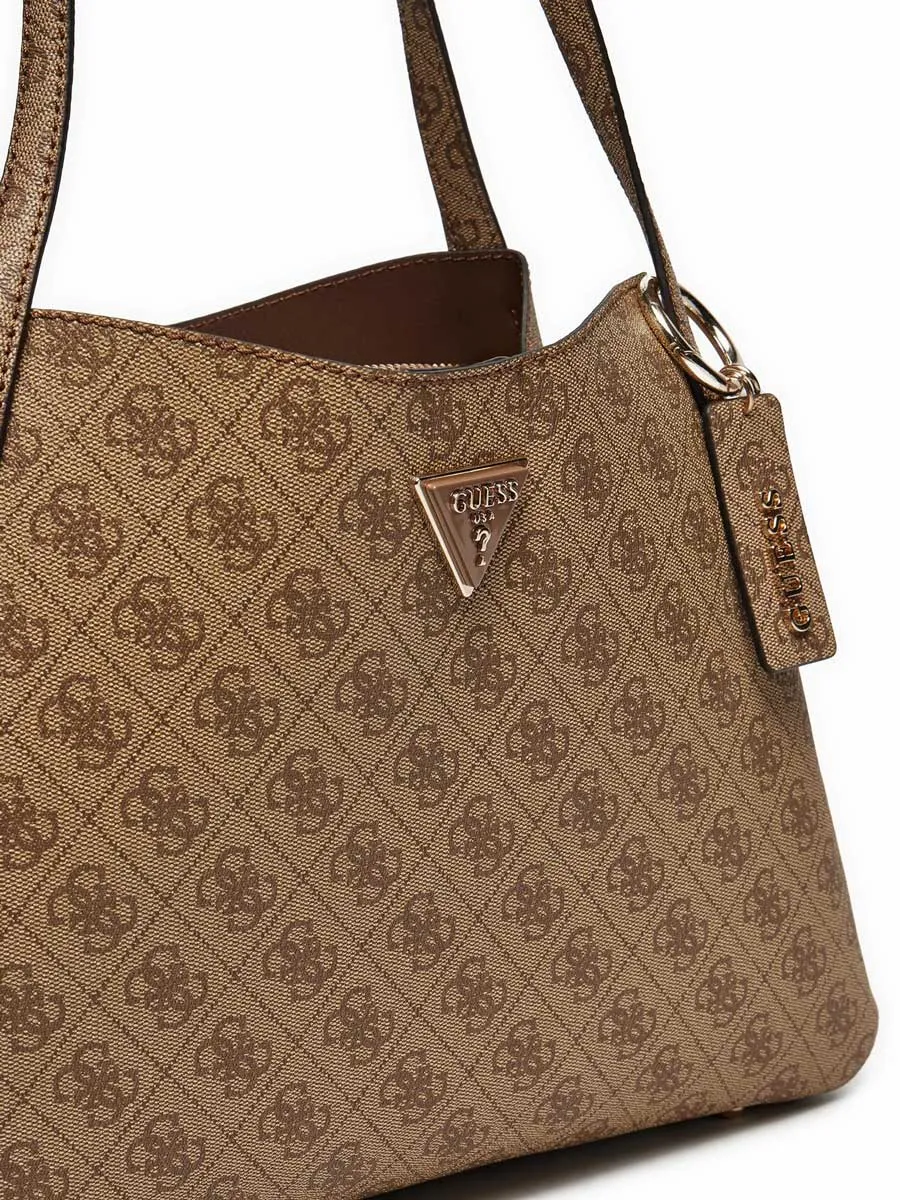 Guess Sora Girlfriend Carryall Tote Bag In Lattee For Women