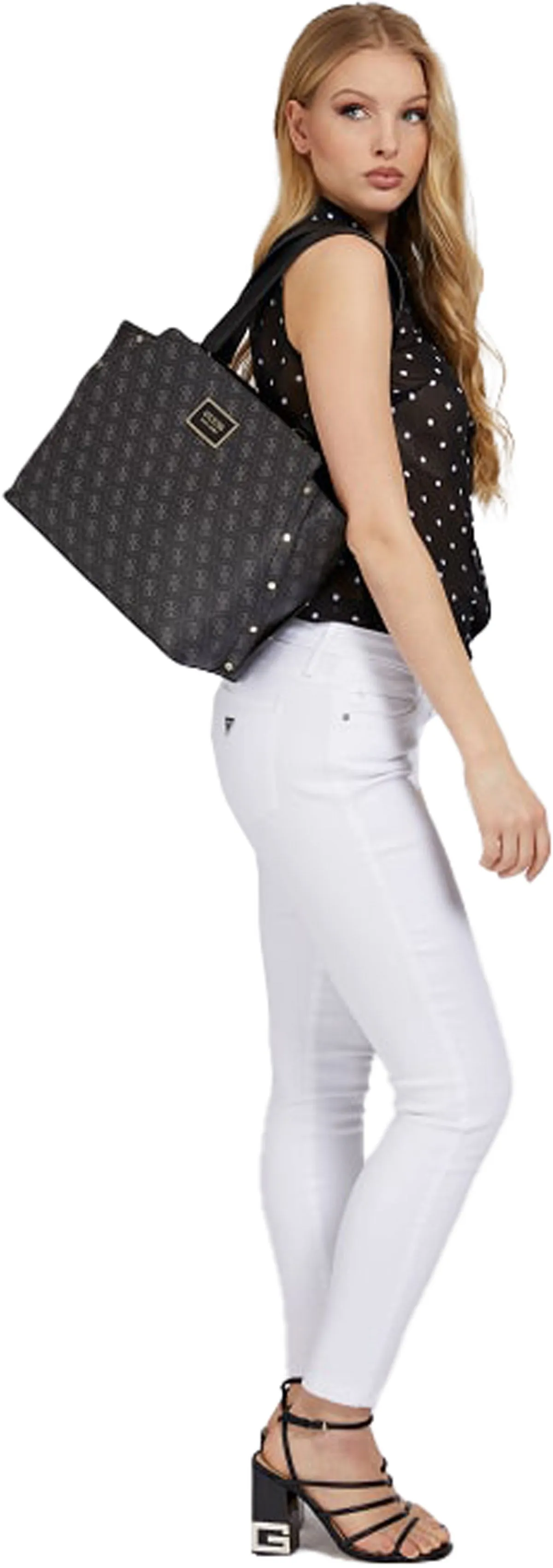 Guess Tyren Girlfriend Carryall In Coal For Women
