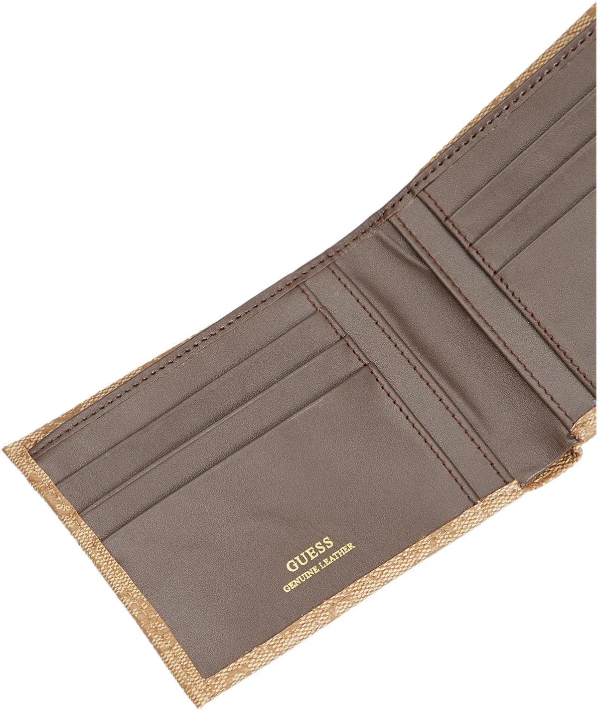 Guess Vezzola Card & Note Wallet In Beige Brown